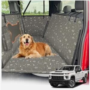 Dog Back Seat Extender for Full Size Truck SUV Holds 400LB Oxford Waterproof